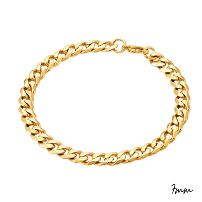 Bracelet Chaîne Gourmette – Acier Inoxydable Doré