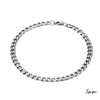 Bracelet Chaîne Gourmette – Acier Inoxydable Argenté