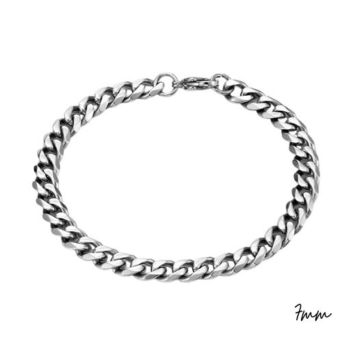 Bracelet Chaîne Gourmette – Acier Inoxydable Argenté