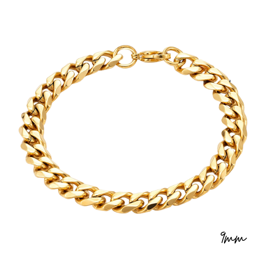 Bracelet Chaîne Gourmette – Acier Inoxydable Doré