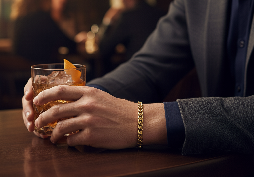 Bracelet Chaîne Gourmette – Acier Inoxydable Doré