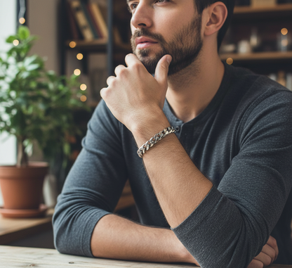 Bracelet Chaîne Gourmette – Acier Inoxydable Argenté